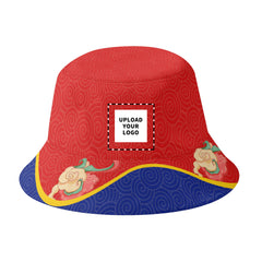 柔性定制打印Logo个性设计中国莆田特色妈祖文化主题户外渔夫帽红蓝色PR058-23025012 定制品牌名