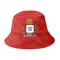 定制打印Logo个性化设计中国莆田特色妈祖文化主题文化户外渔夫帽红色PR058-23025004 定制品牌名