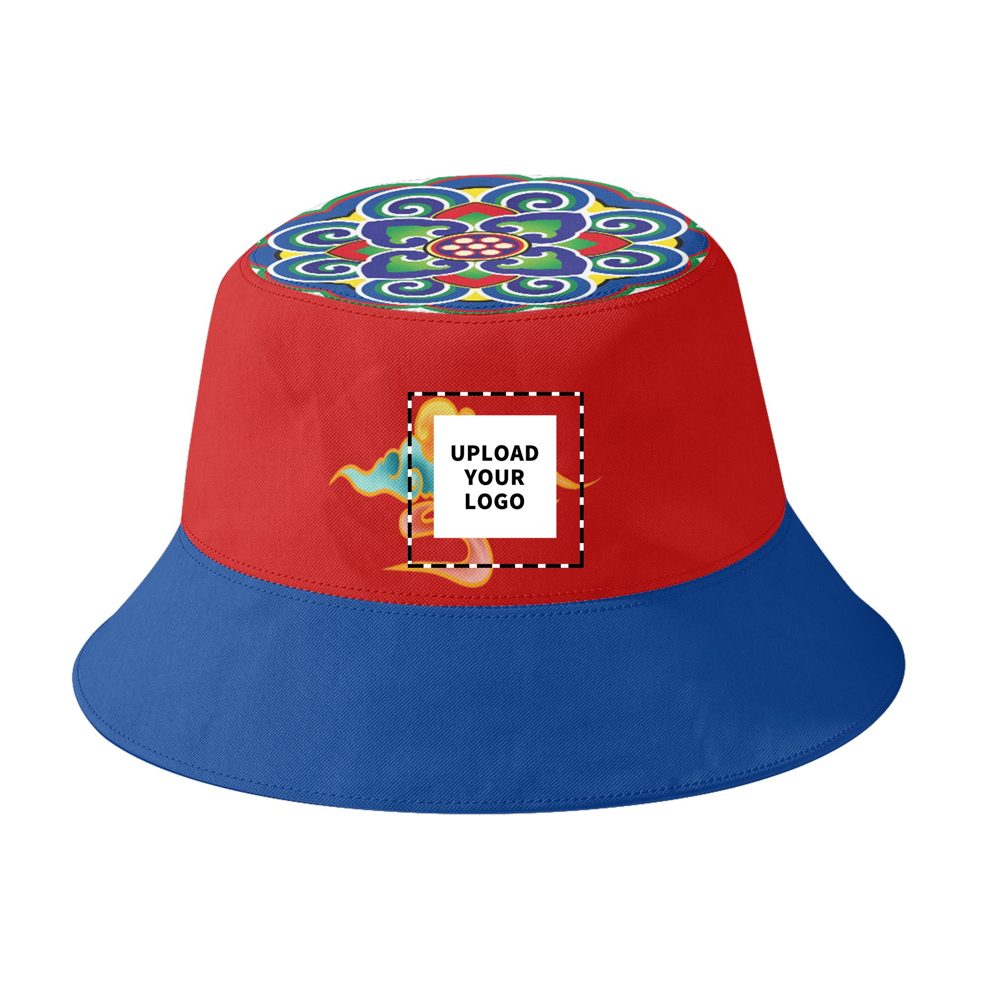 柔性定制打印Logo时尚中国莆田特色妈祖文化主题户外渔夫帽红蓝色PR058-23025009 定制品牌名