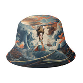 定制打印Logo个性化设计中国莆田特色妈祖主题文化户外渔夫帽蓝色PR058-23025003