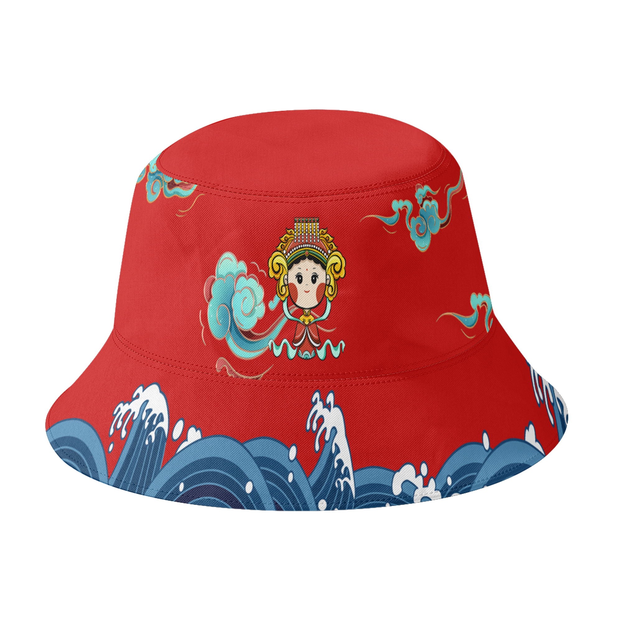 个性打印定制Logo时尚设计中国莆田特色妈祖主题户外渔夫帽PR058-23025001