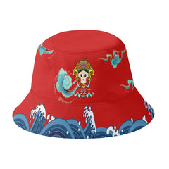 个性打印定制Logo时尚设计中国莆田特色妈祖主题户外渔夫帽PR058-23025001