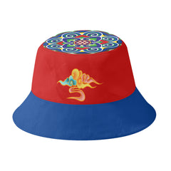 柔性定制打印Logo时尚中国莆田特色妈祖文化主题户外渔夫帽红蓝色PR058-23025009