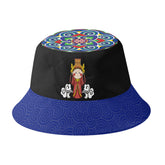 定制打印Logo时尚中国莆田特色妈祖文化主题户外渔夫帽黑蓝色PR058-23025010