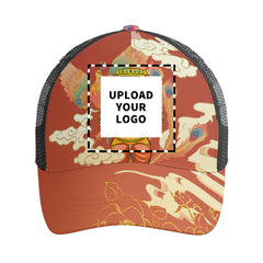 定制打印Logo个性设计中国莆田特色妈祖文化主题户外鸭舌帽橙黄色PR111-23025011 定制品牌名