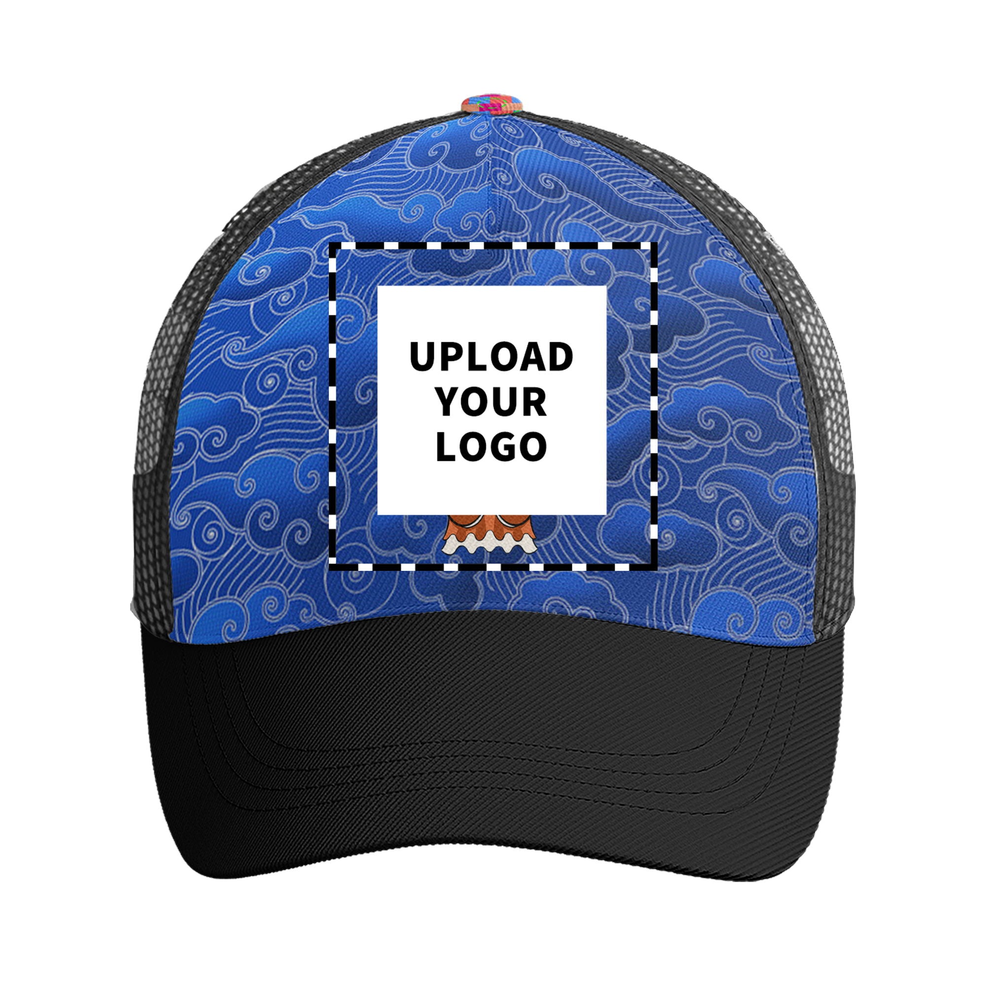 柔性定制打印Logo时尚中国莆田特色妈祖文化主题户外鸭舌帽蓝黑色PR111-23025008 定制品牌名