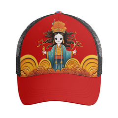 定制打印Logo个性设计中国莆田特色妈祖文化主题户外鸭舌帽红色PR111-23025002