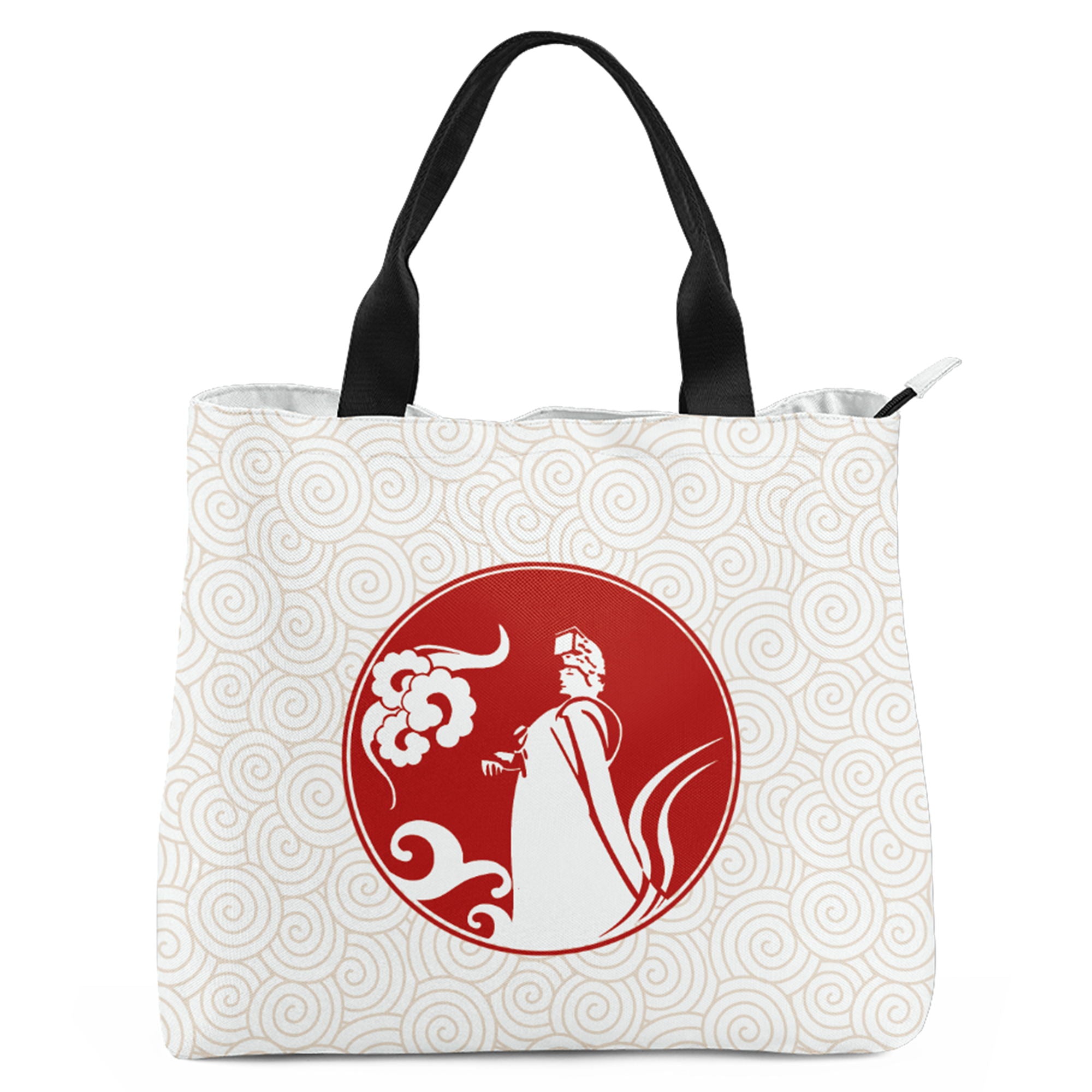 定制打印Logo品牌名时尚中国莆田特色妈祖文化主题女士手提包白红色YW202-230230012-3