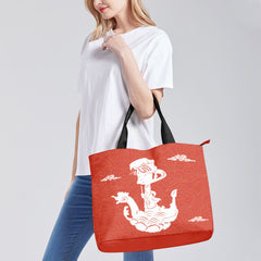 个性化定制打印Logo品牌名中国莆田特色妈祖文化主题女士手提包红色YW202-23023009-9