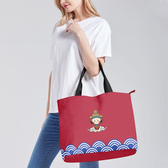定制打印Logo个性设计中国莆田特色妈祖文化主题女士手提包红色PR202-23023001-9