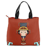 柔性定制打印Logo中国莆田特色妈祖文化主题女士手提包橙红色YW202-23023004