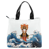 定制打印Logo个性设计中国莆田特色妈祖文化主题女士手提包白蓝色YW202-23023006