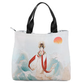 定制打印Logo中国莆田特色妈祖文化主题女士手提包白色YW202-23023005