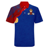 定制打印Logo中国莆田特色妈祖文化主题男女同款短袖Polo领子T恤衫红蓝色YW044-2306021