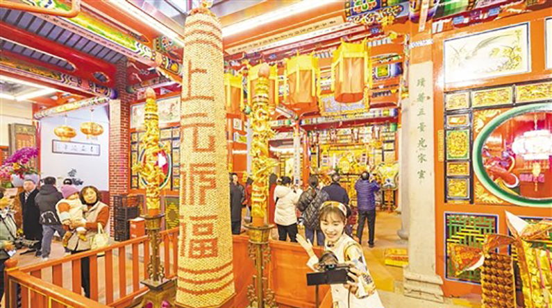 莆田特色民俗「搭叠蔗塔祭妈祖」