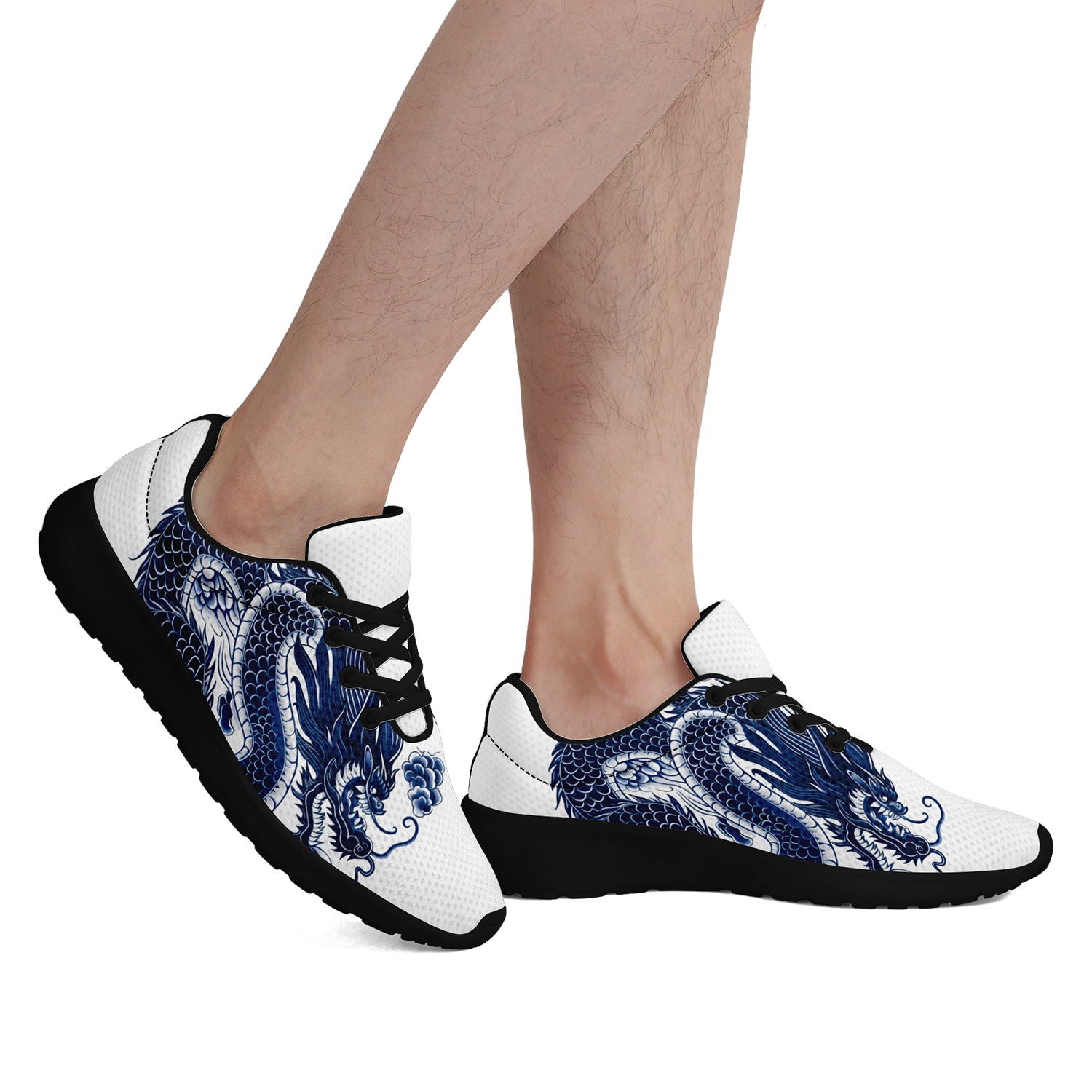 柔性定制打印个性化设计中国龙文化运动鞋蓝色黑底067-24025004_10