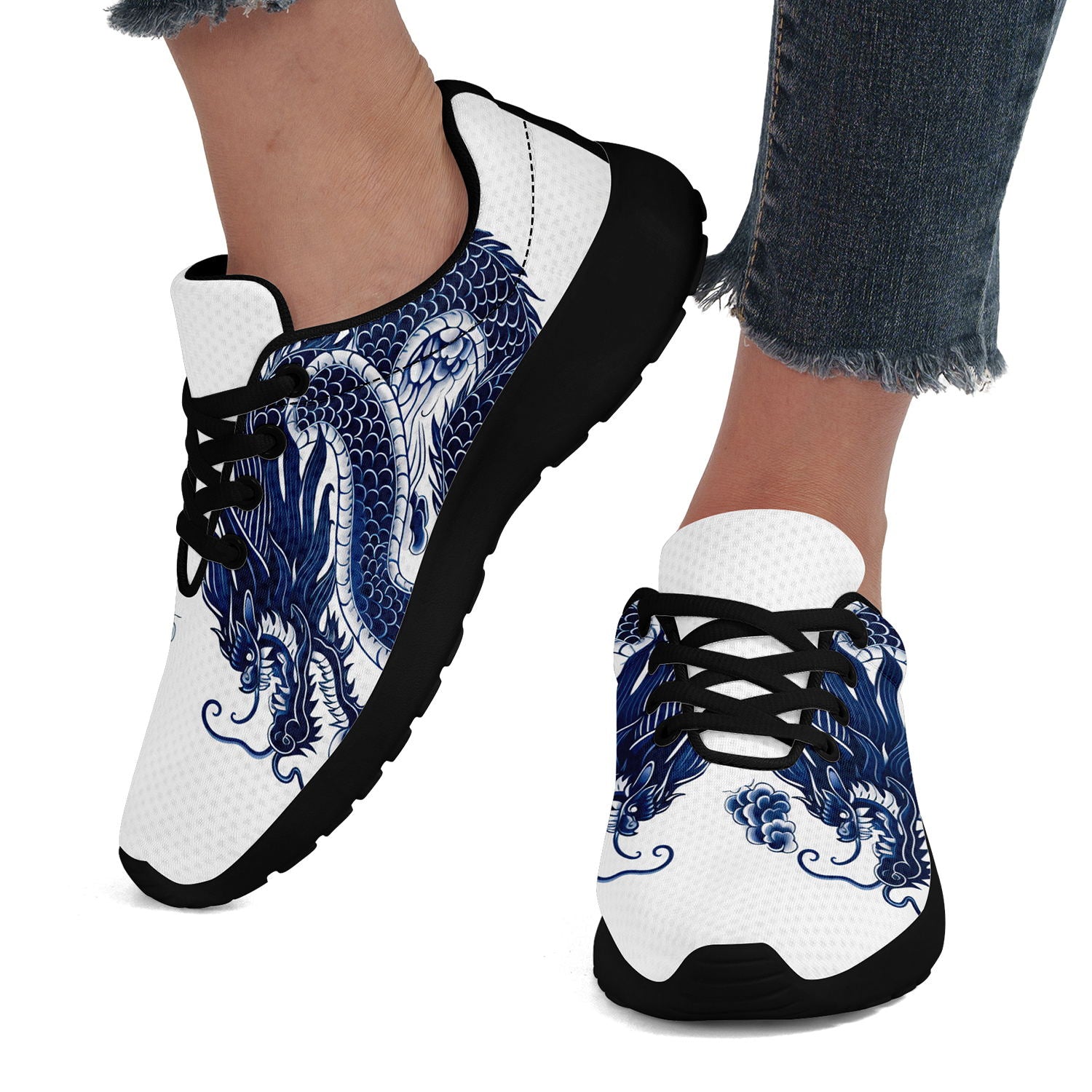 柔性定制打印个性化设计中国龙文化运动鞋蓝色黑底067-24025004_7