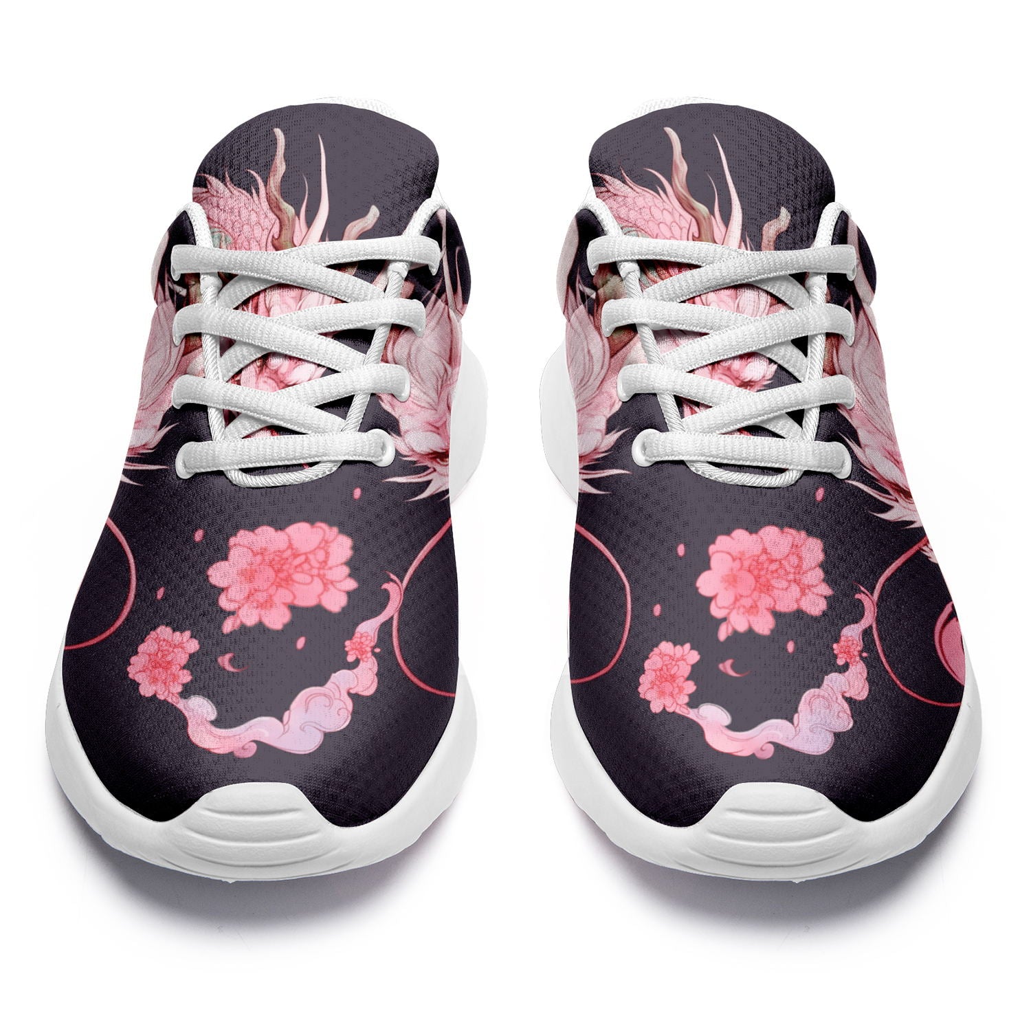 柔性定制打印个性化设计中国龙主题运动鞋黑粉色0672428001