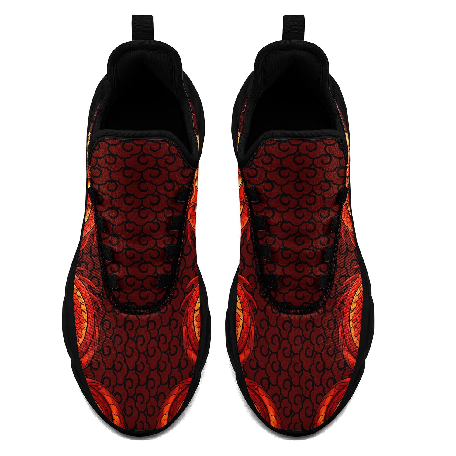 柔性定制打印个性化设计中国龙图腾运动鞋红色黑底2016-24023025_4