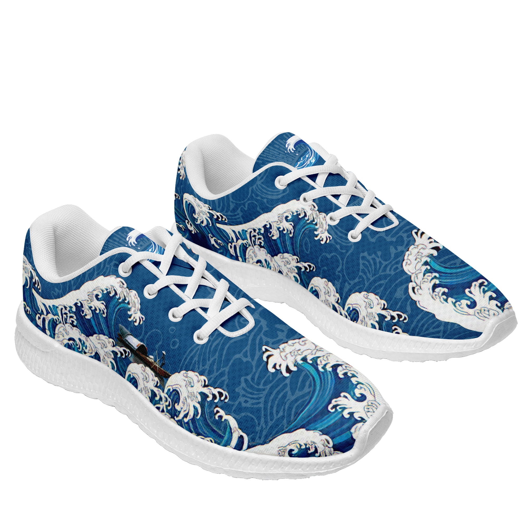 柔性定制个性化打印设计跑鞋时尚中国莆田妈祖特色主题运动鞋蓝色BLD2-3