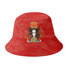 定制打印Logo个性化设计中国莆田特色妈祖文化主题文化户外渔夫帽红色PR058-23025004